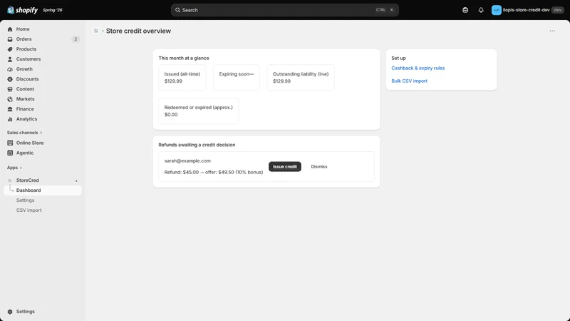StoreCred: Cashback & Credit