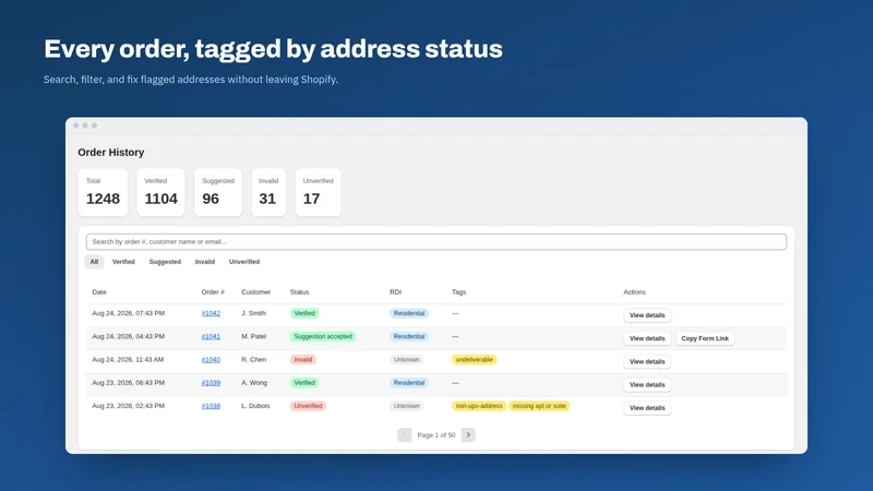 NJE: Address Validator