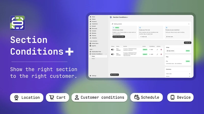 Section Conditions +