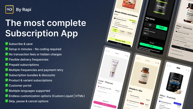 Rapid Subscriptions app