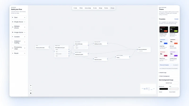 QuizLift: Product Quiz Builder