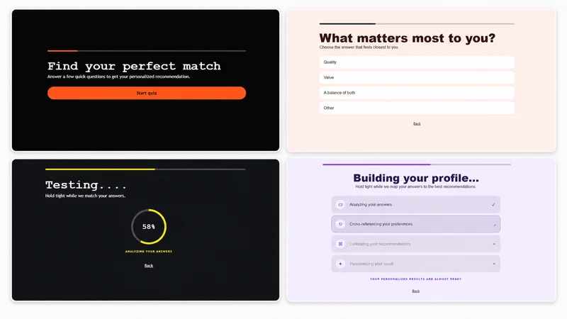 QuizLift: Product Quiz Builder