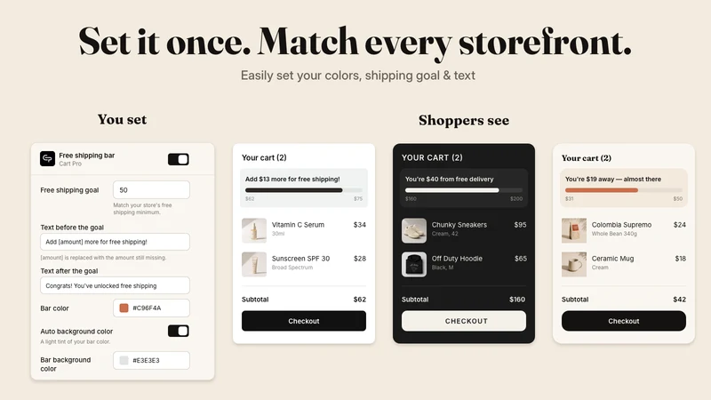 Cart Pro — Cart Progress Bar