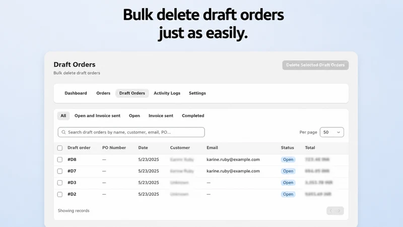 Bulk Order Delete
