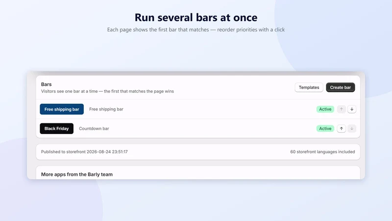 Barly: Shipping Progress Bar