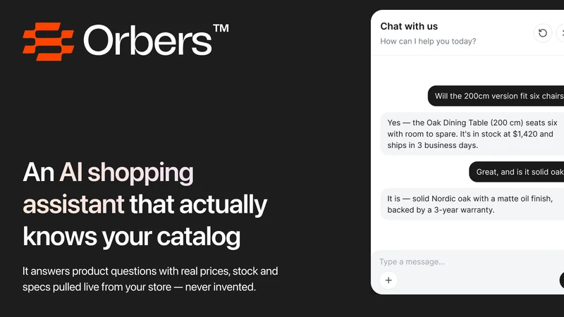 Orby ‑ AI Chat widget