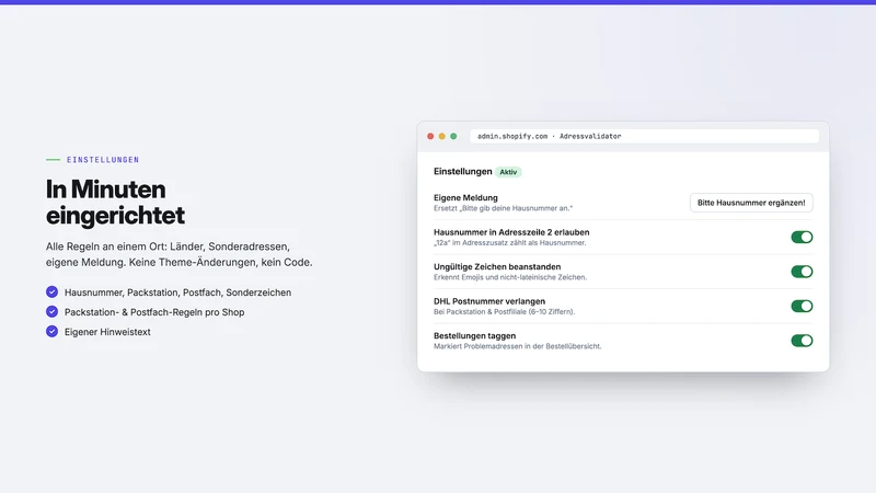 Adress & Packstation Validator