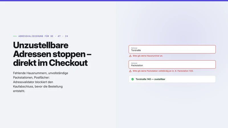 Adress & Packstation Validator