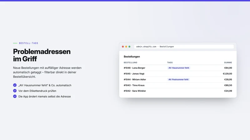 Adress & Packstation Validator