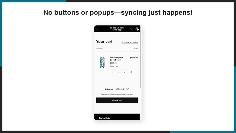 UR: Persistent Cart｜Cart Sync