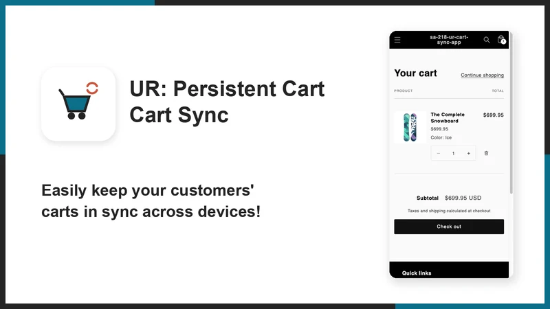UR: Persistent Cart｜Cart Sync