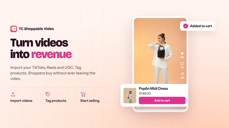 TC Shoppable Videos UGC Reels