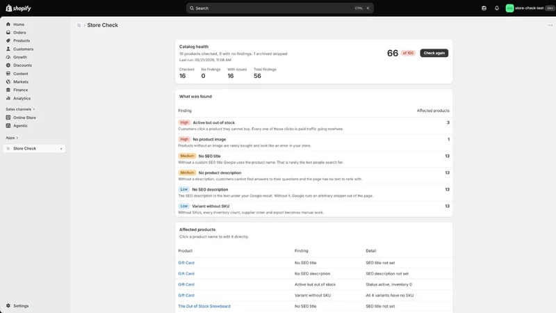 Swissconnect Store Check