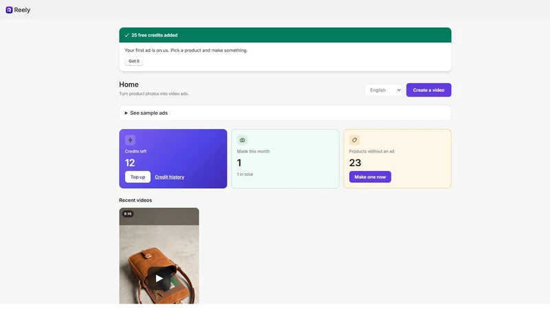 Reely: AI Video Ads