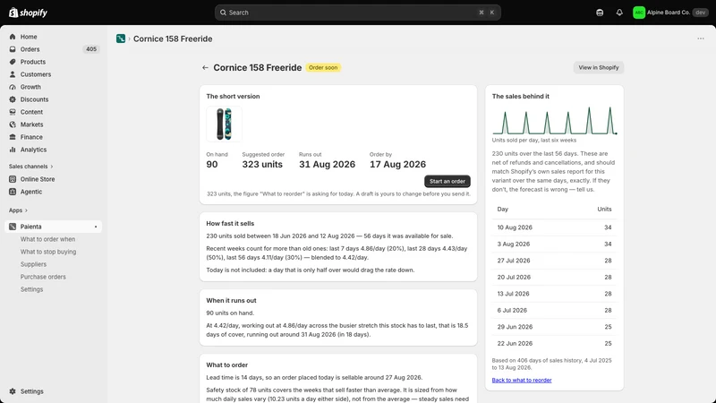 Paienta Purchase Orders