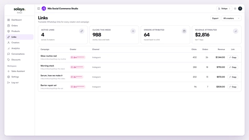 Nile Social Commerce