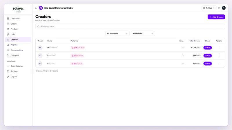 Nile Social Commerce