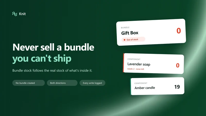 Knit ‑ Bundle Stock Sync