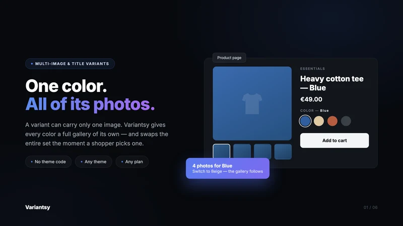 Variantsy: Color Swatch Images