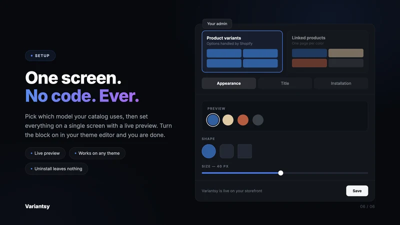 Variantsy: Color Swatch Images