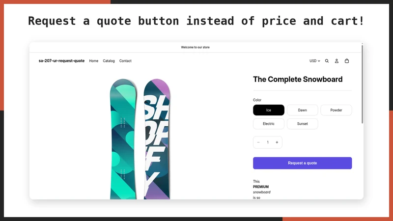 UR: Request a Quote＆Hide Price