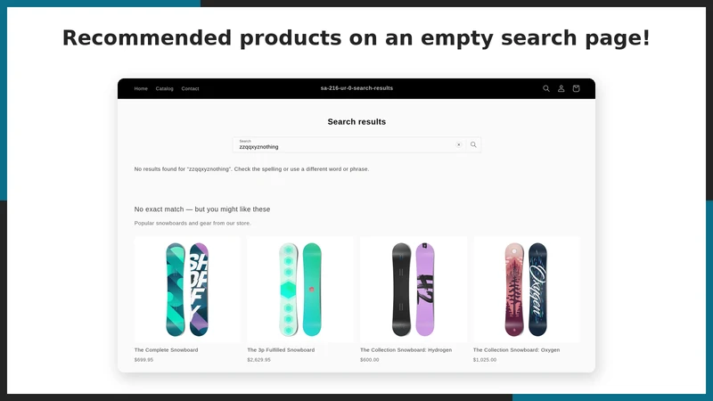 UR: No Results Recommendations