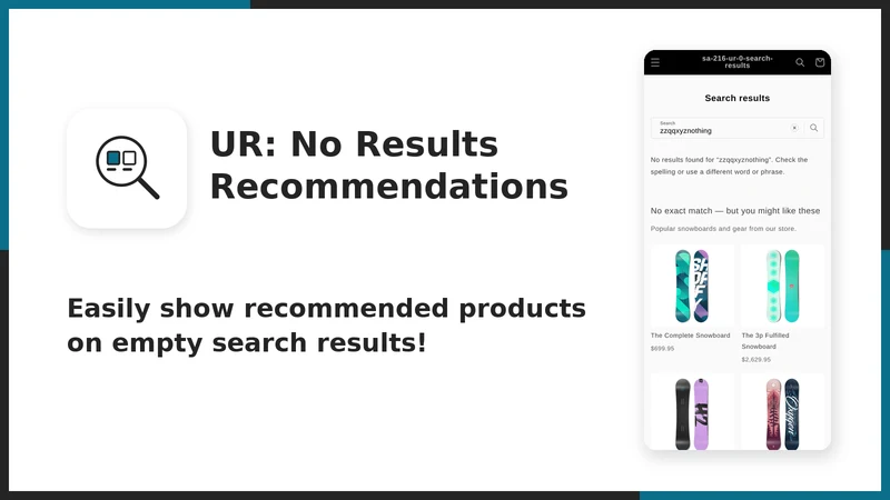 UR: No Results Recommendations