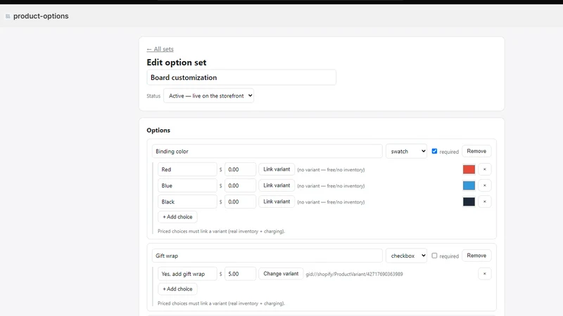 Truestock Options & Bundles