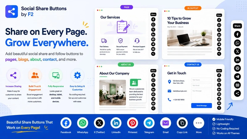 Social Share Buttons by F2