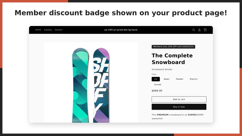 UR: Timed Product Discount