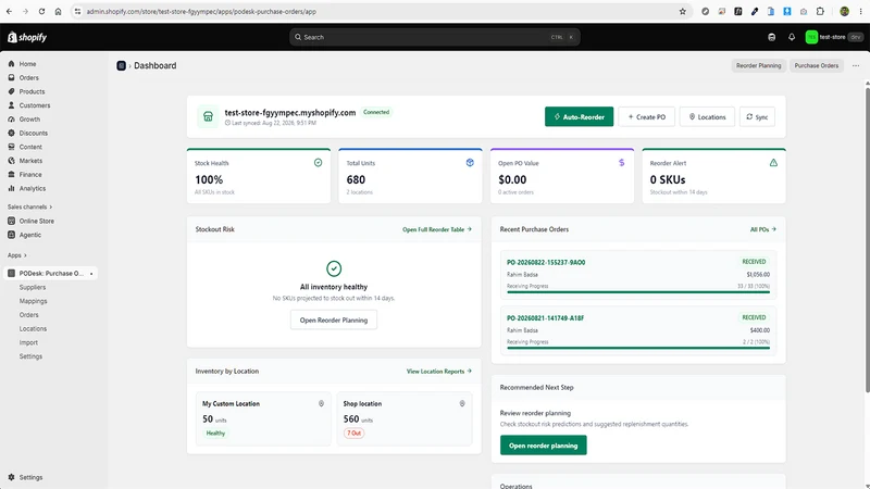 PODesk: Purchase Orders