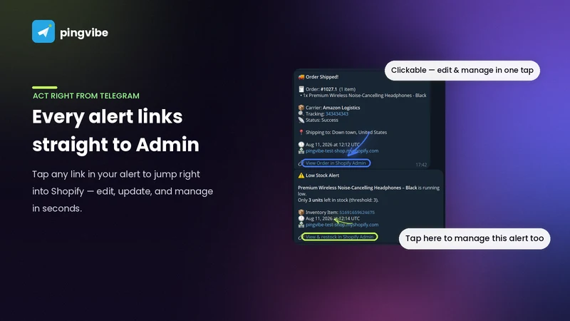 PingVibe ‑ Telegram Alerts