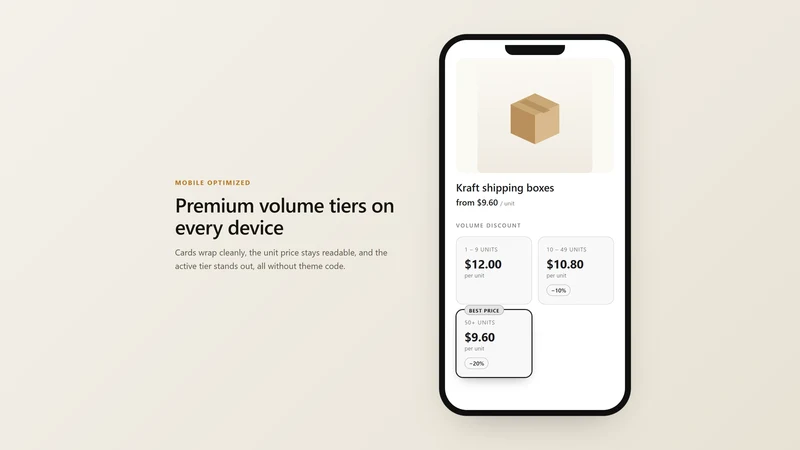 TierTable: Volume Discounts