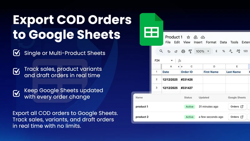 ItsCOD Orders to Google Sheets