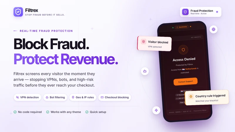 Filtrex — Fraud & Spam Blocker