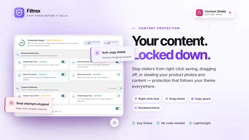 Filtrex — Fraud & Spam Blocker