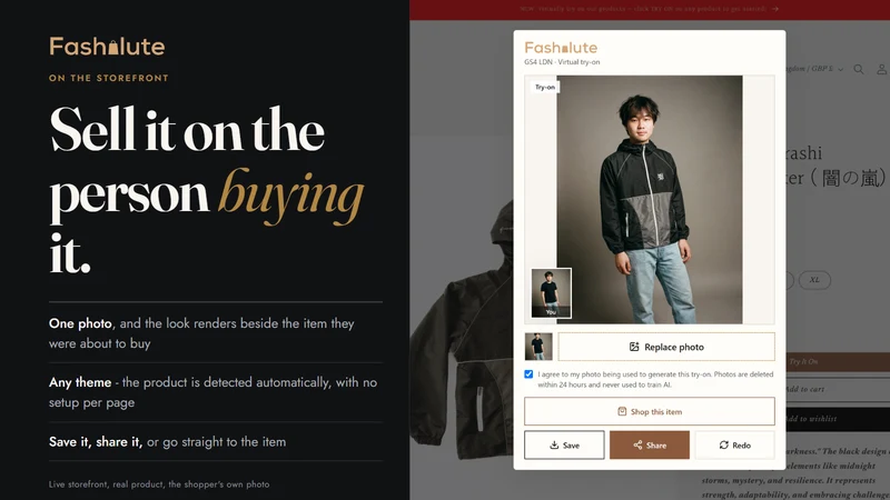 Fasholute Try‑On & Fit