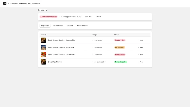 NanoApp Disclosa: EU AI Icons