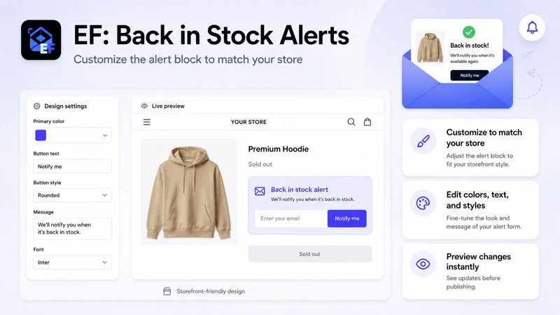 EF: Back in Stock Alerts