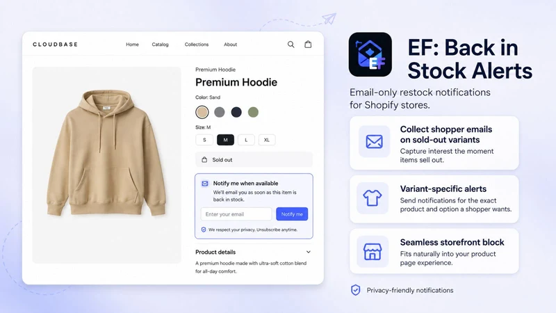 EF: Back in Stock Alerts