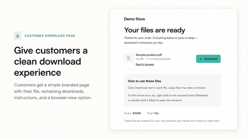 Downlio: Digital Download
