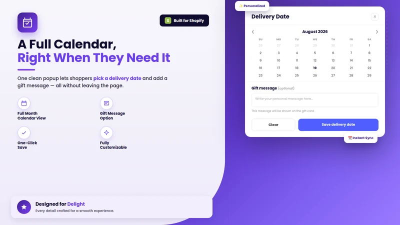Delivery Date Picker