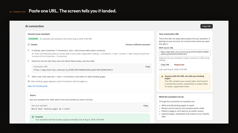 dash ‑ Deploy AI Landing Pages
