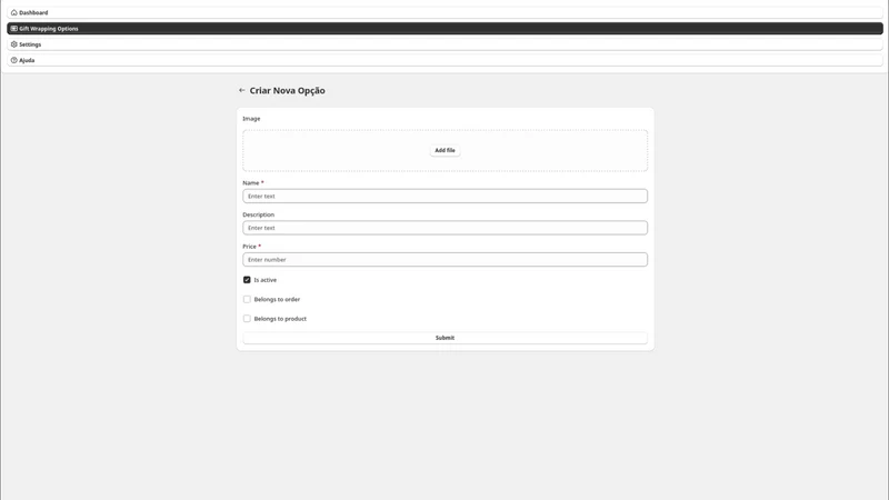 App de Embalagem para Presente