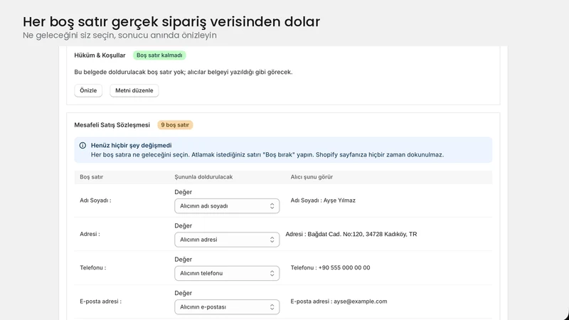 Sözleş: Mesafeli Satış