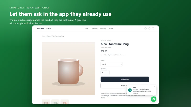 Shopicraft WhatsApp Chat