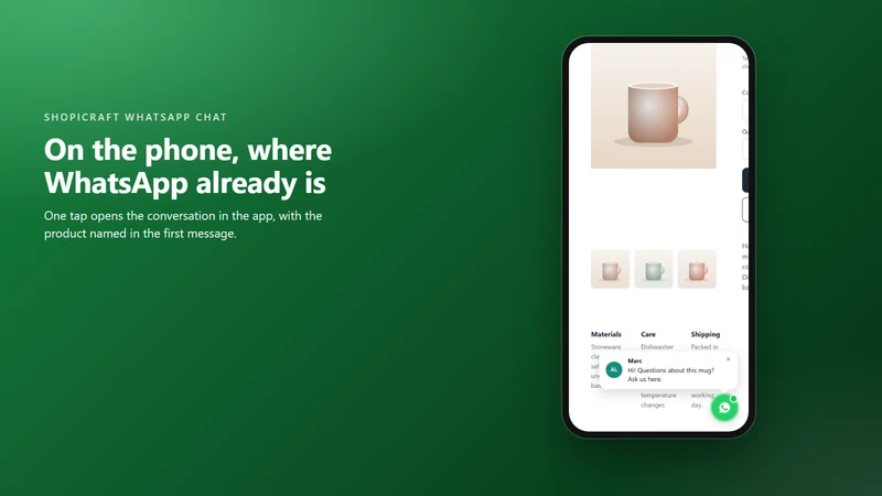 Shopicraft WhatsApp Chat