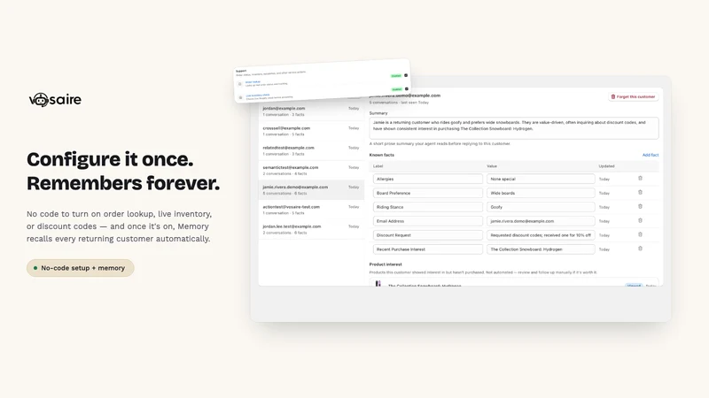 Vosaire: AI Chatbot & Sales