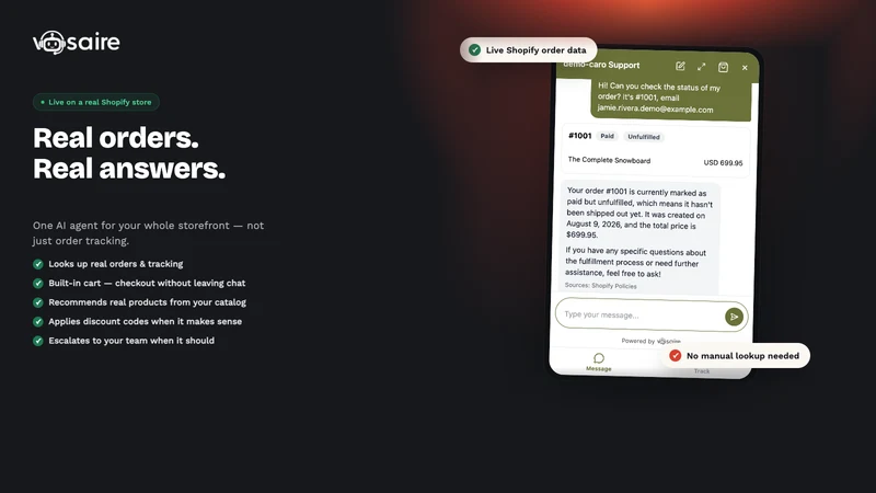 Vosaire: AI Chatbot & Sales
