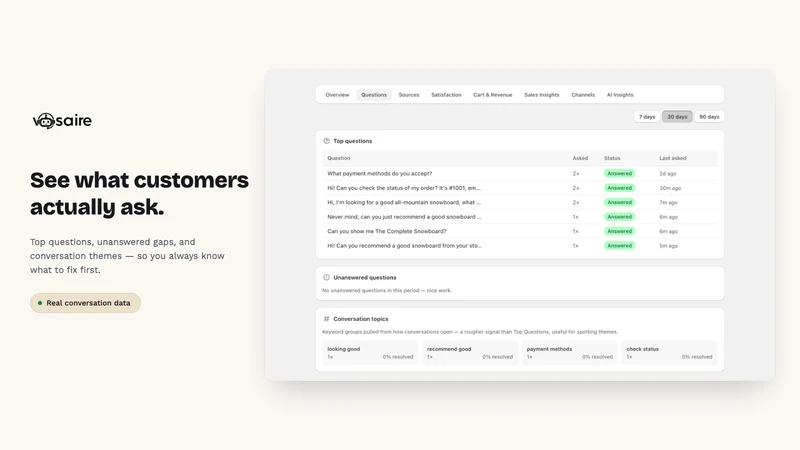 Vosaire: AI Chatbot & Sales